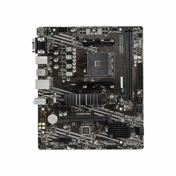 Msi Placa Base AM4 A520M Pro, Socket AM4, Chipset AMD A520, Formato Micro ATX