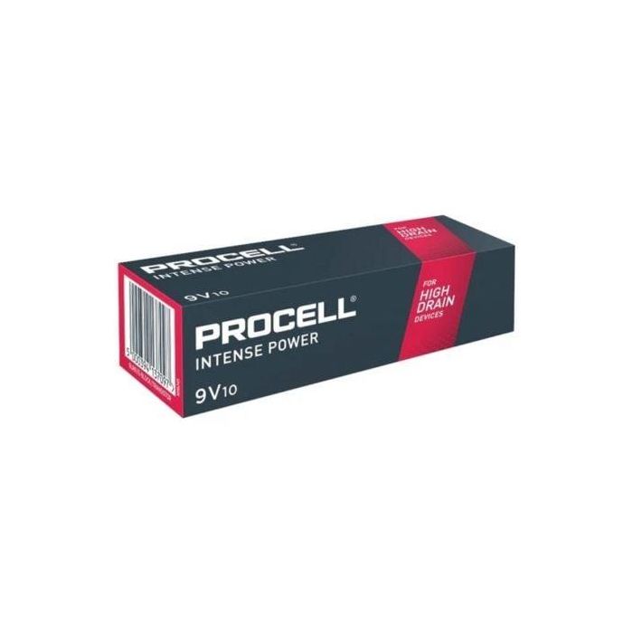 Pack de 10 Pilas Duracell Procell Intense Power DURINTLR61C10/ 9V/ Alcalinas 1