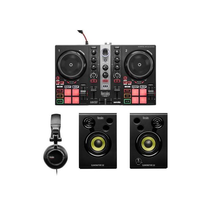 Hercules DJLEARNING KIT MK2 - Kit de DJ todo en uno para aprender a mezclar con software y tutoriales incluidos 2