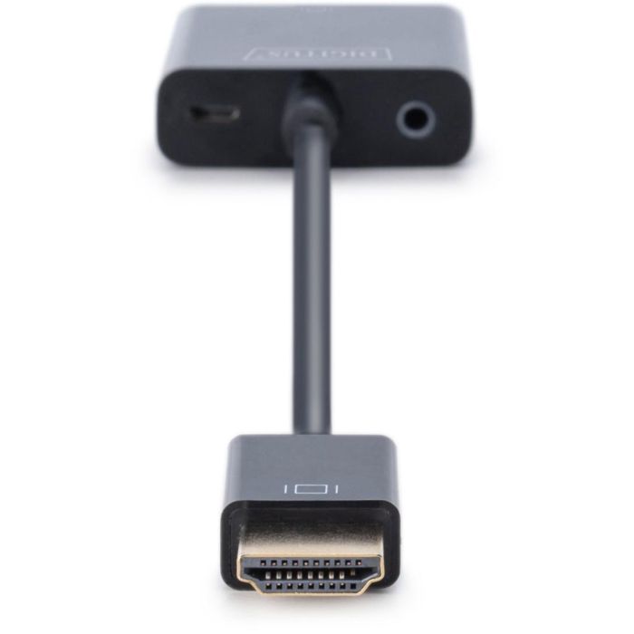 Digitus Convertidor HDMI a VGA (D-Sub) Negro - Soporta 1080p y Resolución 1920x1080 Pixeles 2