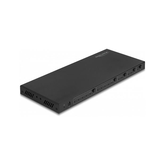 DeLOCK Conmutador Matriz HDMI 4x2, 4 Entradas HDMI a 2 Salidas HDMI, 4K Ultra HD 60 Hz, Extractor de Audio, HDR, HDCP 2.2, Metal Negro, con Mando a Distancia 0 DeLOCK Conmutador Matriz HDMI 4x2, 4 Entradas HDMI a 2 Salidas HDMI, 4K Ultra HD 60 Hz, Extractor de Audio, HDR, HDCP 2.2, Metal Negro, con Mando a Distancia 0