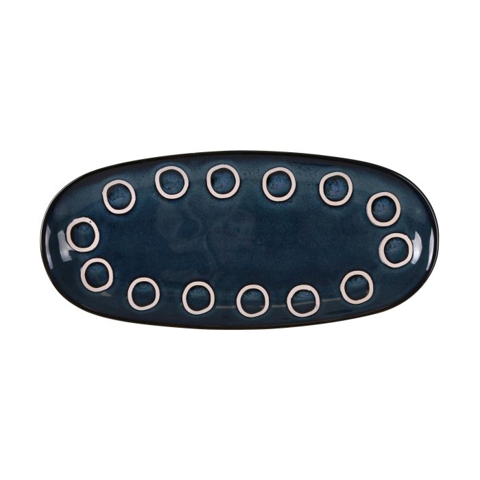 Bandeja Oval Azul Almudena 29x13.5 cm - Inde (24 Unidades) 1 Bandeja Oval Azul Almudena 29x13.5 cm - Inde (24 Unidades) 1