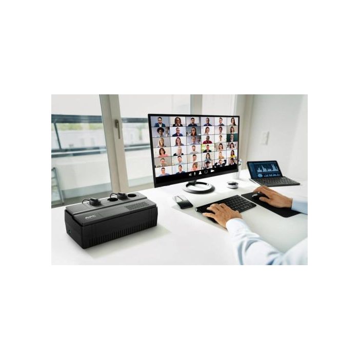 APC BV500I-GR UPS Línea Interactiva 0.5 kVA 300W 4 Salidas AC Negro