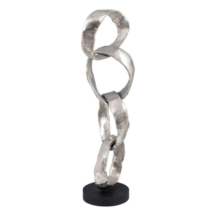 Figura Decorativa 21 x 15 x 63 cm Negro Plata