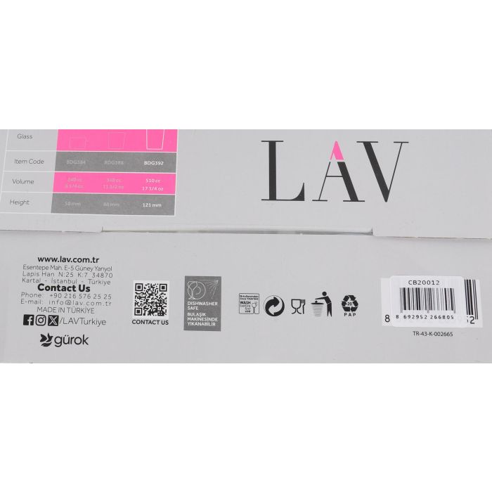 Set de 4 vasos para sidra 520 cc colores - LAV (6 Cajas) 1 Set de 4 vasos para sidra 520 cc colores - LAV (6 Cajas) 1