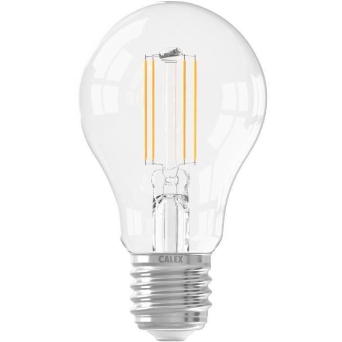 Bombilla LED E27 - CALEX - ESTÁNDAR A60 - Filamento recto - 7 W - 806 lm - 2700 K - Regulable - Transparente Bombilla LED E27 - CALEX - ESTÁNDAR A60 - Filamento recto - 7 W - 806 lm - 2700 K - Regulable - Transparente
