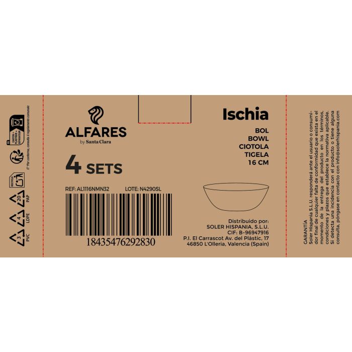 Inde - Set de 3 boles, colección Ischia, Red Opal, negro, 15.8 cm x 5.2 cm cada uno, 250 g, cerámica (4 Cajas)
