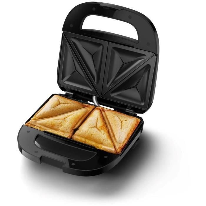 Sandwichera - PHILIPS - HD2331/90 - 750 W - Placas triangulares - Negra 2