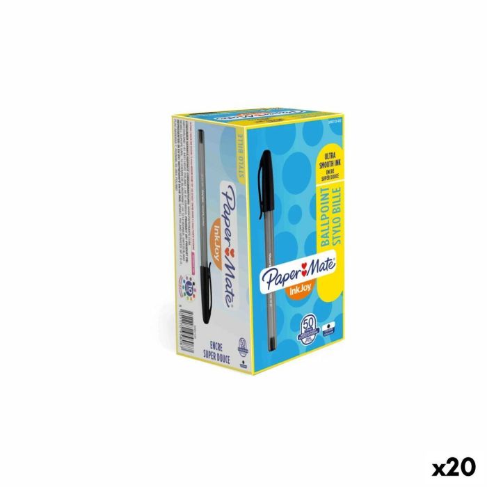 Bolígrafo Paper Mate Inkjoy 50 Piezas Negro 1 mm (20 Unidades) Bolígrafo Paper Mate Inkjoy 50 Piezas Negro 1 mm (20 Unidades)