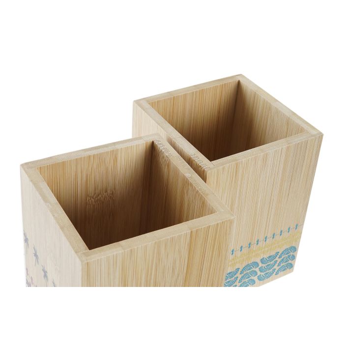 DKD Home Decor Cubertero Colonial Africa de Bambú Turquesa, Granate y Natural 10x13.5x10 cm (4 Unidades) 2 DKD Home Decor Cubertero Colonial Africa de Bambú Turquesa, Granate y Natural 10x13.5x10 cm (4 Unidades) 2