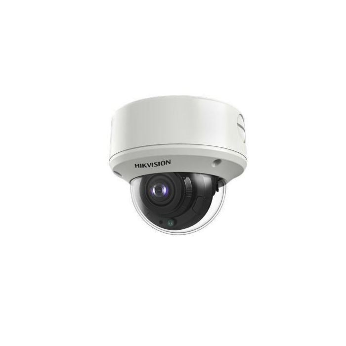 Hikvision Cámara HD Minidomo 5MP 2.7-13.5mm Antivandálico IR 60m WDR IK10 IP67 4en1 con Autoenfoque