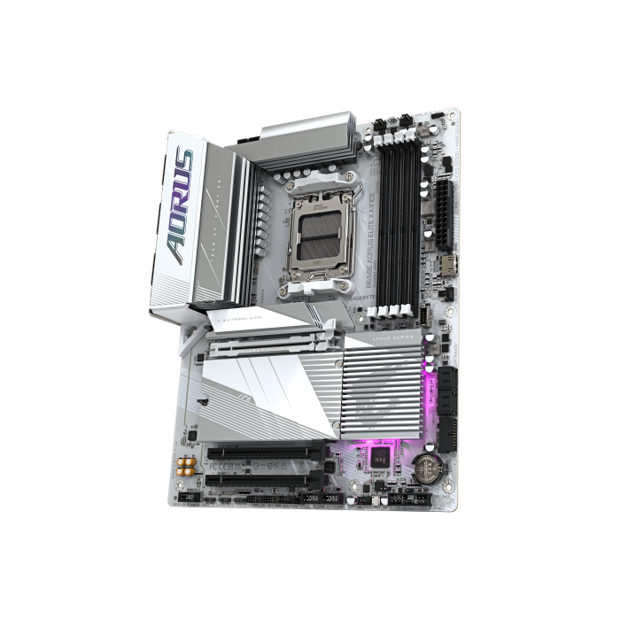 Gigabyte B650E AORUS ELITE X AX ICE placa base AMD B650 Zócalo AM5 ATX 3 Gigabyte B650E AORUS ELITE X AX ICE placa base AMD B650 Zócalo AM5 ATX 3