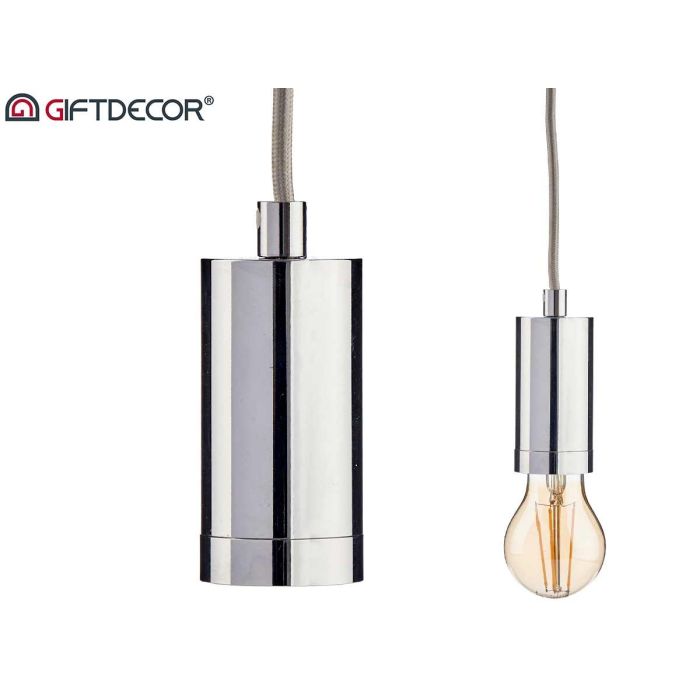 Lámpara Colgante Acero Plata Giftdecor 10x10x94 cm - Metal Aluminio (12 Unidades) 1 Lámpara Colgante Acero Plata Giftdecor 10x10x94 cm - Metal Aluminio (12 Unidades) 1