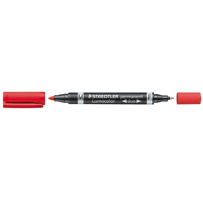 Rotulador permanente Staedtler Lumocolor 348 Doble Rojo (10 Unidades) 1