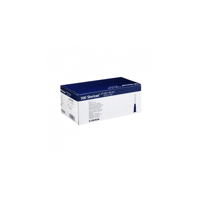 B. Braun Agujas Sterican 23G 0.6x80 mm Azul, 100 unidades