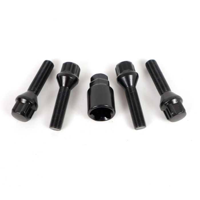 Omp Tornillos Antirrobo para Llantas M12x1.25 Cónico Largo 40-65 mm Llave 17-19 Negro Din 10.9 OMPS09851201