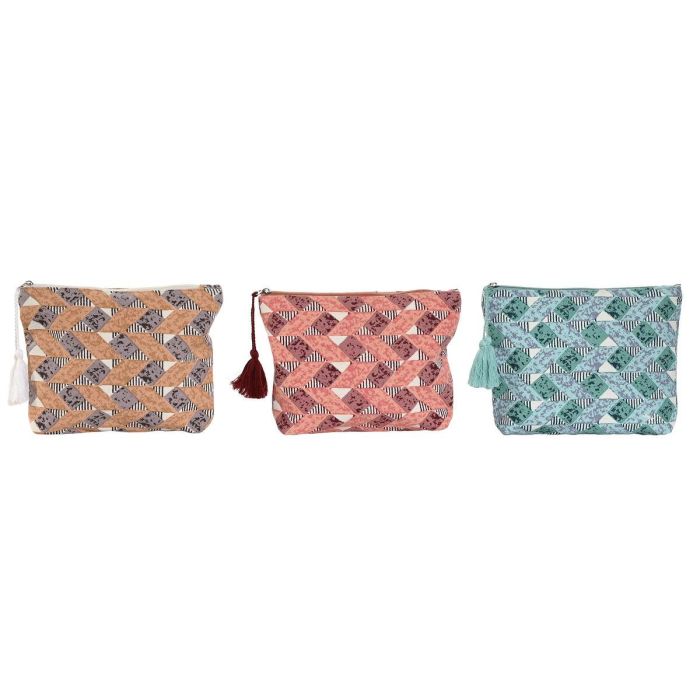 Neceser Mediterraneo DKD Home Decor Marron Coral 5 x 25 x 20 cm (3 Unidades)