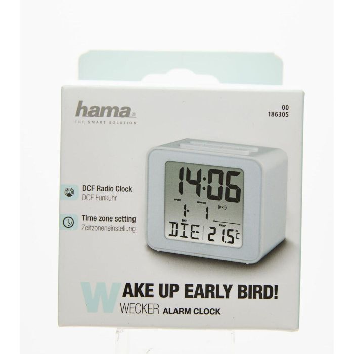 HAMA Home Reloj Despertador Cube Blanco 7