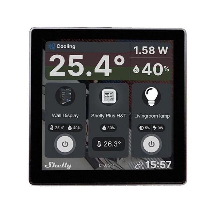 Shelly Accessories "Wall Display" Android WLAN Unterputz schwarz 0 Shelly Accessories "Wall Display" Android WLAN Unterputz schwarz 0