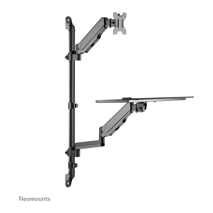 Neomounts WL90-325BL1 Soporte de Pared Móvil para Monitor 17-32", 9 kg, Resorte de Gas, Rotación 360°, Inclinación, Negro - Soporte de Trabajo de Pie/Sentado