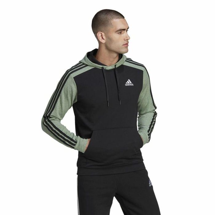 Sudadera con Capucha Hombre Adidas Essentials Mélange French Terry Negro 6 Sudadera con Capucha Hombre Adidas Essentials Mélange French Terry Negro 6