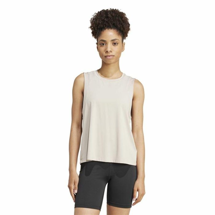 Camiseta de Tirantes Mujer Adidas Studio Beige