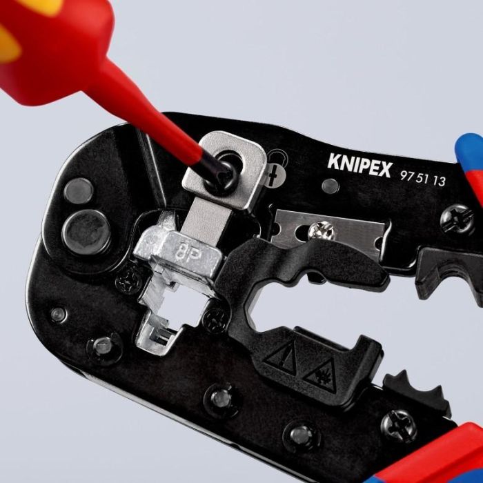 KNIPEX Crimpzange fr Westernstecker 5 KNIPEX Crimpzange fr Westernstecker 5