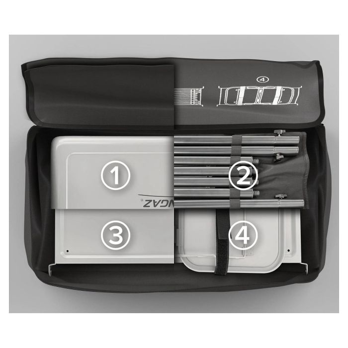 Campingaz Kitchen 2 Multi Cook Plus - Parrilla Portátil Plegable 3 Zonas Capa Antiadherente - Ref. 2213312