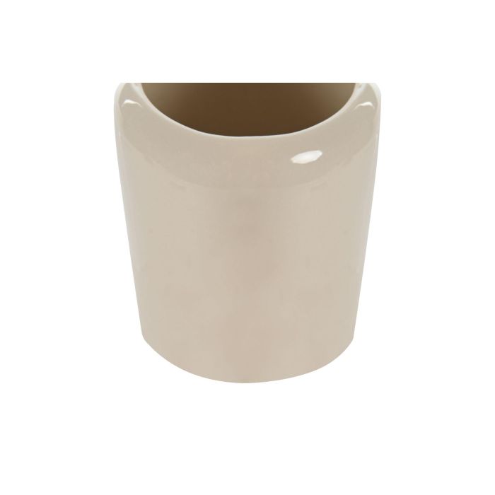 Vaso  DKD Home Decor Crema 9 x 11 x 9 cm (4 Unidades) 2