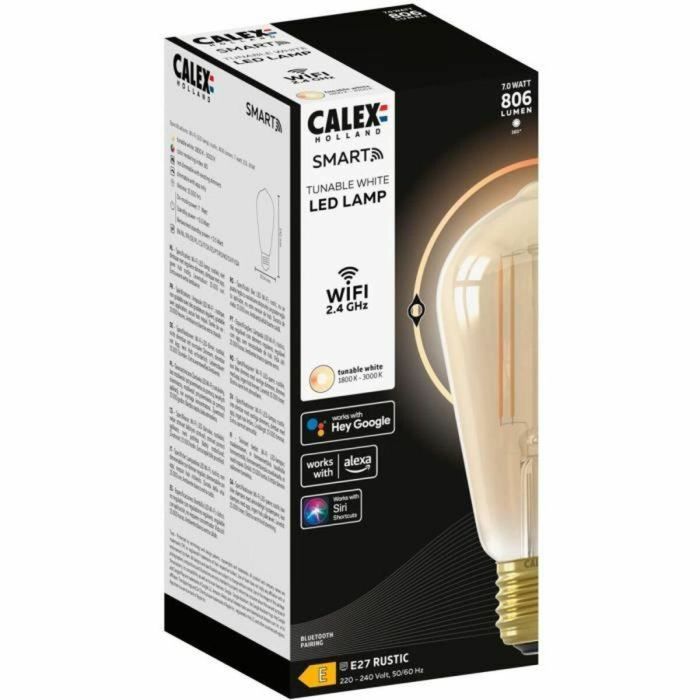 Bombillas conectadas de filamento LED Calex Edison ST64 ámbar E27 4