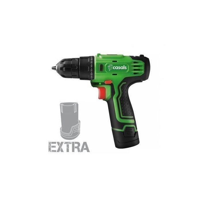 TALADRO ATORNILLADOR CASALS VDLI12-2 - 0-750RPM - REVERSIBLE - PORTABROCAS AUTOMÁTICO 10MM - 2XBATERIA LITIO 12V/1.3AH TALADRO ATORNILLADOR CASALS VDLI12-2 - 0-750RPM - REVERSIBLE - PORTABROCAS AUTOMÁTICO 10MM - 2XBATERIA LITIO 12V/1.3AH