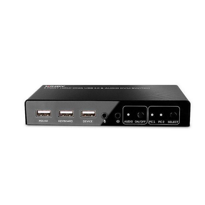 Lindy 2 Port HDMI 4K60, USB 2.0 and Audio KVM Switch 3 Lindy 2 Port HDMI 4K60, USB 2.0 and Audio KVM Switch 3