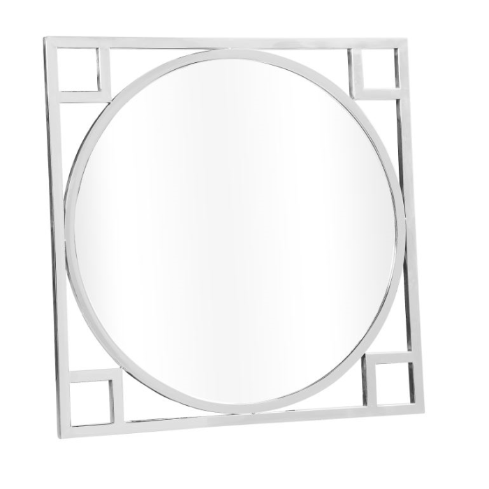 Espejo Oriental DKD Home Decor Plateado 2 x 70 x 70 cm
