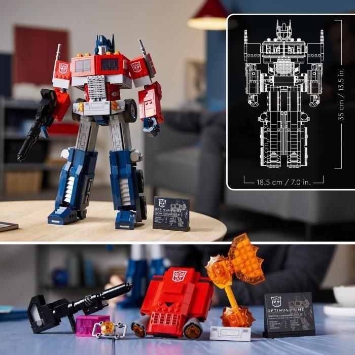 LEGO Icons 10302 Optimus Prime Transformers Autobot Robot Minifigura Modelo Camión 2 LEGO Icons 10302 Optimus Prime Transformers Autobot Robot Minifigura Modelo Camión 2