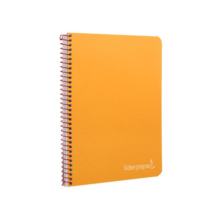 Cuaderno Espiral Liderpapel Cuarto Witty Tapa Dura 80H 75 gr Cuadro 4 mm Con Margen Color Naranja 5 unidades 5