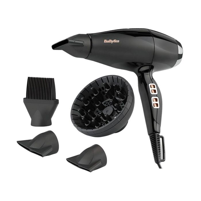 BaByliss 6716DE Secador de Pelo Profesional Air Power 2300W | Tecnología Iónica y Cerámica Antiencrespamiento, 122 km/h, con Difusor 1 BaByliss 6716DE Secador de Pelo Profesional Air Power 2300W | Tecnología Iónica y Cerámica Antiencrespamiento, 122 km/h, con Difusor 1