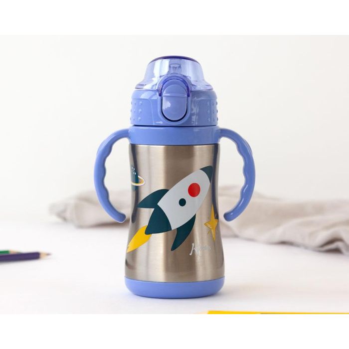 Botella Entrenamiento Cohete Azul 280 mL Acero Inoxidable 280 mL 0 Botella Entrenamiento Cohete Azul 280 mL Acero Inoxidable 280 mL 0