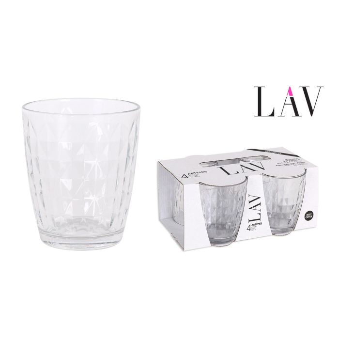 Set de 4 vasos Artem 340 cc - Lav (12 Cajas) Set de 4 vasos Artem 340 cc - Lav (12 Cajas)