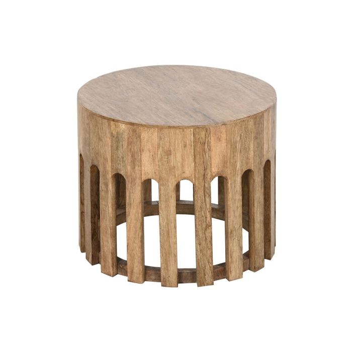 DKD Home Decor Mesita Auxiliar Urban de madera de Mango Marrón 46 x 38 x 46 cm