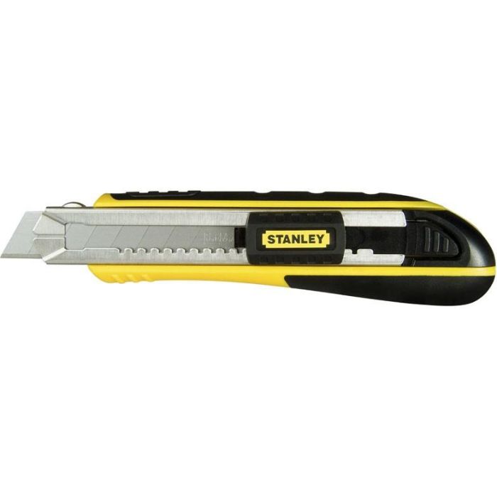 Stanley 0-10-481 Cúter Fatmax Bimaterial 18mm Automático Acero Inoxidable con 6 Cuchillas 1 Stanley 0-10-481 Cúter Fatmax Bimaterial 18mm Automático Acero Inoxidable con 6 Cuchillas 1