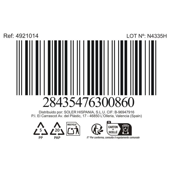 Inde Mug Jumbo 380 cc "Love&Peace" ø8.2x11 cm 2