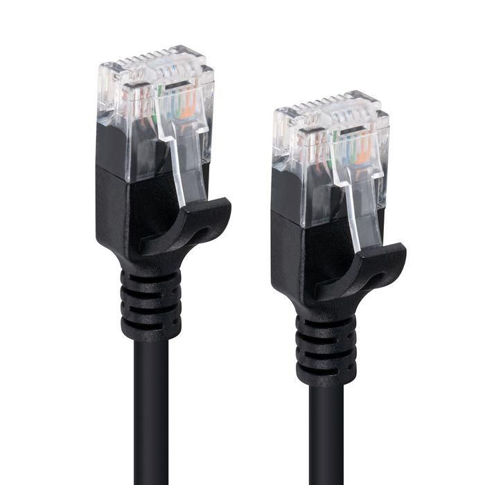 MicroConnect CAT6 U/UTP SLIM Network Cable 0.5m, Black 1 MicroConnect CAT6 U/UTP SLIM Network Cable 0.5m, Black 1