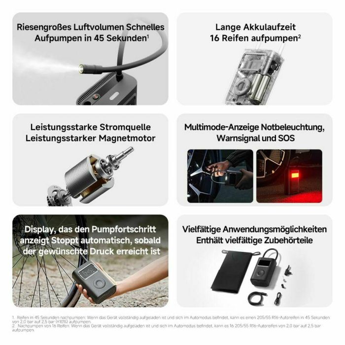 Xiaomi Compresor Eléctrico Portátil 2 Pro BHR9099GL, Inflado Rápido y Detección Automática de Presión, 150 PSI Máx. 11 Xiaomi Compresor Eléctrico Portátil 2 Pro BHR9099GL, Inflado Rápido y Detección Automática de Presión, 150 PSI Máx. 11