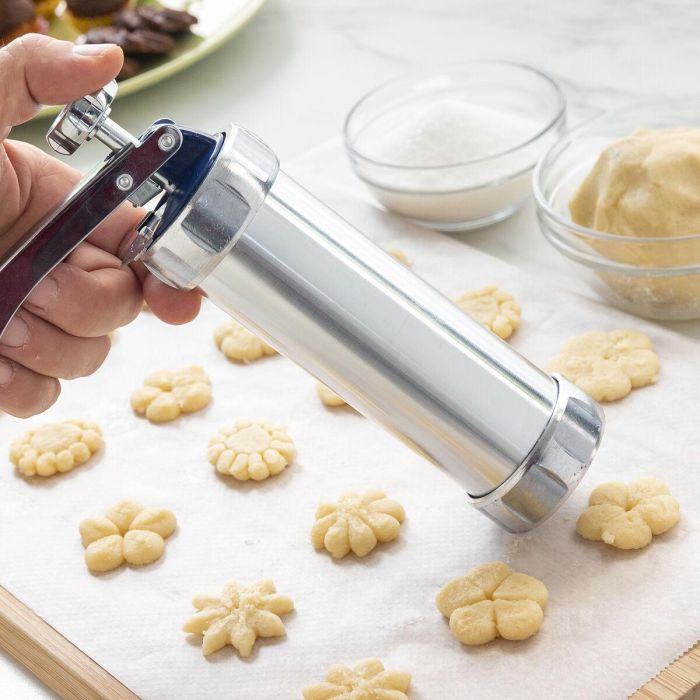 Máquina para Hacer Galletas y Manga Pastelera 2 en 1 Prekies InnovaGoods 5 Máquina para Hacer Galletas y Manga Pastelera 2 en 1 Prekies InnovaGoods 5