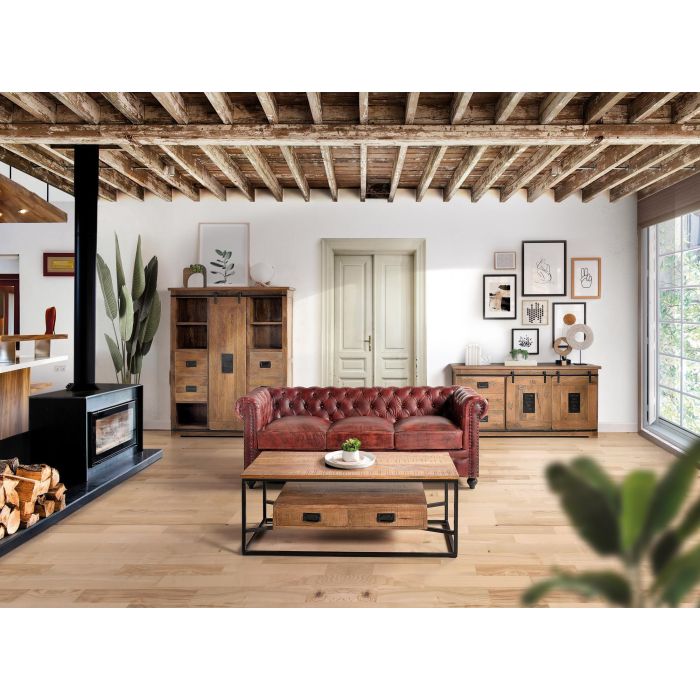 Giner y Colomer Alacena Industrial Madera de Mango y Metal 160x150x45 cm 5 Giner y Colomer Alacena Industrial Madera de Mango y Metal 160x150x45 cm 5