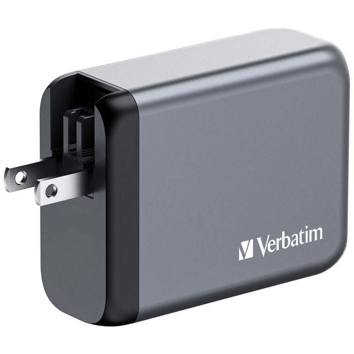 Verbatim Gnc-100 Cargador de Pared Gan 100W Usb-A 3.0 y 3x Usb-C 3.0