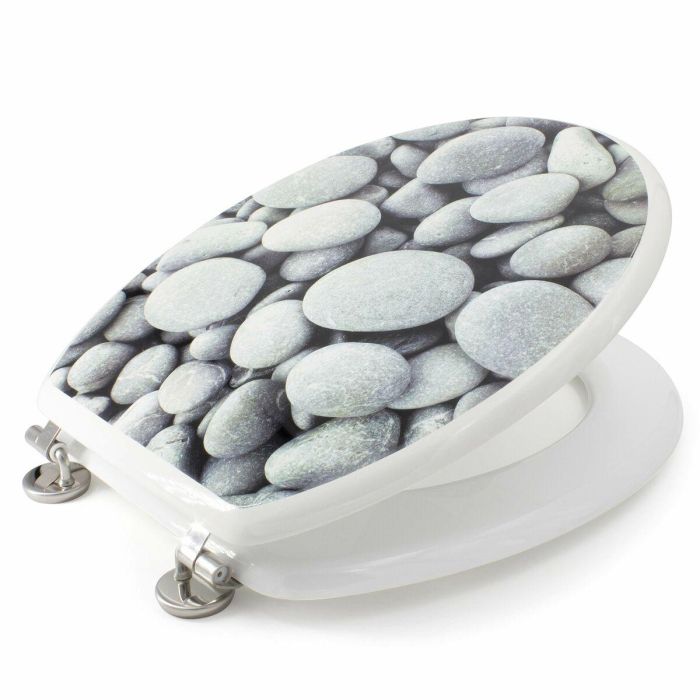 Tapa para Inodoro Gelco Piedras Gris Madera MDF 1 Tapa para Inodoro Gelco Piedras Gris Madera MDF 1