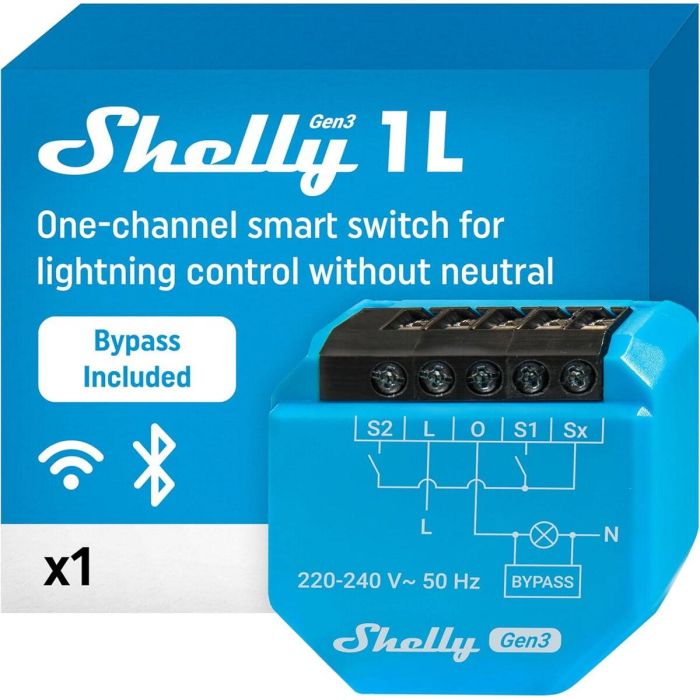 Shelly 1L Gen3 Relais WLAN BT 10