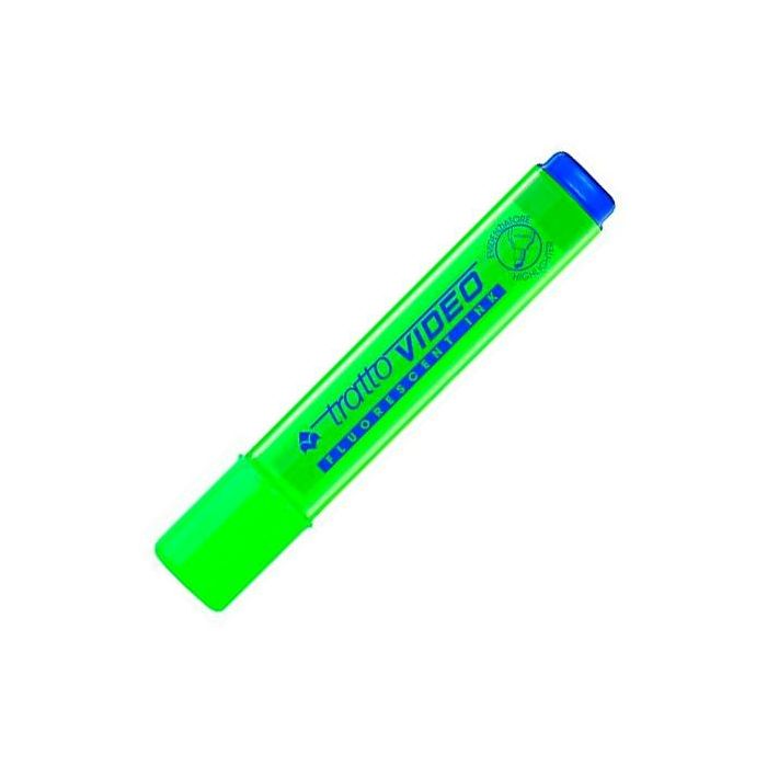 Tratto Video marcador fluorescente verde -12u-
