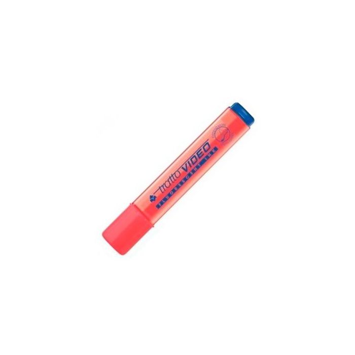 Tratto Video Marcador Fluorescente Rojo -12Ud-